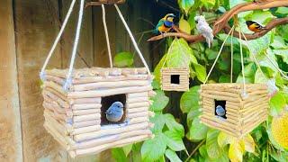 How to make a bird house ||Homemade bird nest || wooden bird house