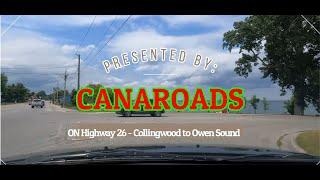 Ontario Highway 26 - Collingwood to Owen Sound (4K Drivelapse)