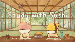 Study with Sushi in a Cozy Japanese-Style Room | Lofi Pomodoro Timer - 25min x 2