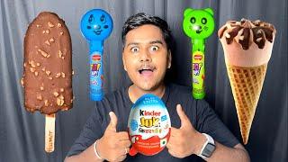 Candies and Ice Cream Eating ASMR || Kinder Joy and Lollipop