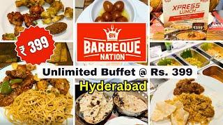 Barbeque Nation Xpress Lunch @Rs. 399 | Unlimited Non Veg Buffet In Hyderabad | 30+ Dishes