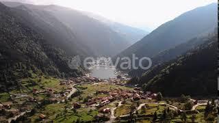 Uzungol Lake Aerial Drone View