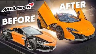 REBUILDING CRASHED MCLAREN 650S SPIDER 15 MINUTES