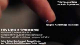 Fairy Lights in Femtoseconds: Tangible Holographic Plasma (SIGGRAPH)