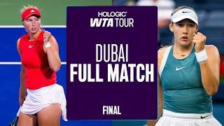Clara Tauson vs Mirra Andreeva 2025 Dubai Final  | WTA Full Match