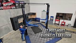 Joel's Garage Gear - 2 Post Hoist - 4500KG Clear Floor