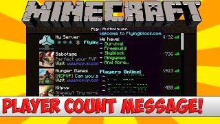 Minecraft Bukkit Plugin - Player Count Message - Tutorial