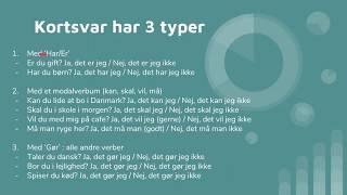 Ervins grammatikkatalog: Kortsvar (med Har/Er, Modalverber, eller Gør)