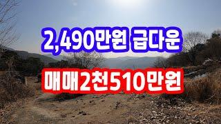 경북땅 시골 땅 평당3만4천원 2천490만원 급다운 급매물 과 반값매매,나는자연인이다 자연인 급매 토지 최고로 저렴한 가격으로 급처분 합니다