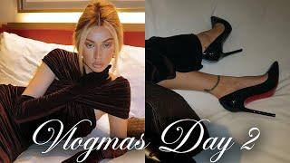 VLOGMAS DAY 2! Luxury holiday vacation, ice skating, my christmas list, fine dining!