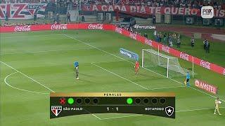 Todos os pênaltis  Sao Paulo X Botafogo RJ 1-1 (4-5) Copa Libertadores 2024