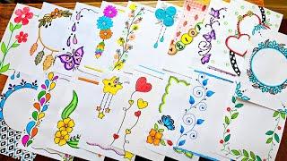 20 Easy and Beautiful Project Borders/Handmade Designs for Assignment and Notebook decoration