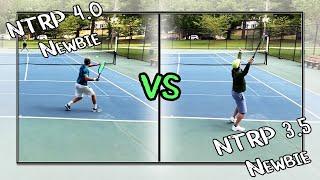 NTRP 4.0  vs NTRP 3.5 : New Tennis Players Challenge Match