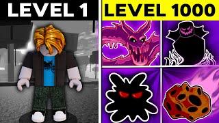 Level 1 - 1,000 With All PERMANENT DARKNESS Fruits... (Blox Fruits)