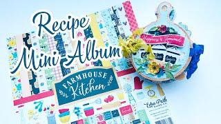 Charcuterie Board Shaped Recipe Mini Album ft. @ScrapDiva29  | Farmhouse | Flip/Walk through 