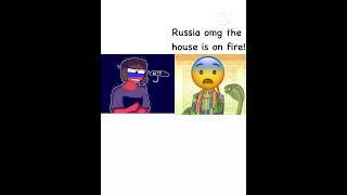 I burnt the water | Sasha OC #memes #countryhumansmeme #countryhumans #russia #india #kinemaster