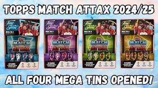 FIRST LOOK! Topps Match Attax 2024/25 mega tin opening! ALL FOUR TINS!