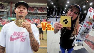 Nyjah Vs. Leticia Bufoni | Nyjah Huston |  Leticia Bufoni | skateboarding videos and Street Skating