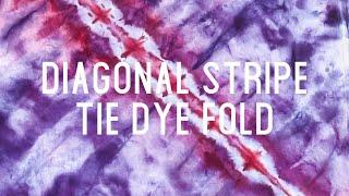 Diagonal Stripe Tie Dye Fold