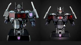 New Transformers Nemesis Prime Bust Statue fully revealed preorder info Unix Square