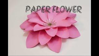 Paper flower tutorial on template Giant flower