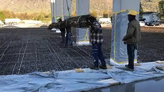 How to place rebar in floors extremely fast for warehouses, distribution or datacenters