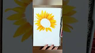 sunflower watercolor 해바라기 수채화 해바라기 그리기 #해바라기 #수채화 #꽃그리기 #sunflower #watercolor #illust #마음소리캘리