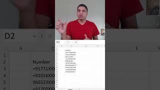 Cleaning Mobile Numbers using right function