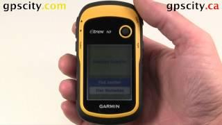 Where To? Function in the Garmin eTrex 10 with GPS City