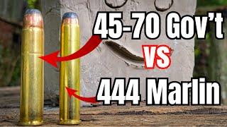 444 Marlin vs 45-70 Gov't - CLAY BLOCKS