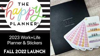 2023 Work+Life Planner & Stickers Flip Thru | Fall 2022 Release | The Happy Planner