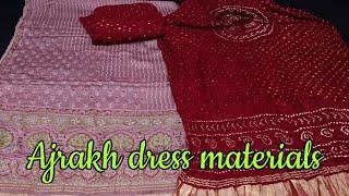 Bandhani Ajrakh Dress Material | Low price | #ajrakh #bandhejajrakh #ajrakhsuits