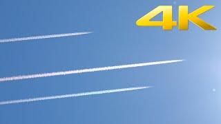 4K | Fighter jet contrails over Germany