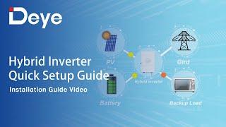 Deye Hybrid Inverter Quick Setup Guide Video