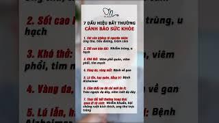 7 Dấu hiệu bất thường cảnh báo sức khoẻ | Dr Nam #viral