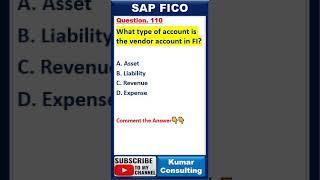 SAP S/4 HANA FICO Exam Question no. 110 || SAP FICO Certification Question #sap #sapfico
