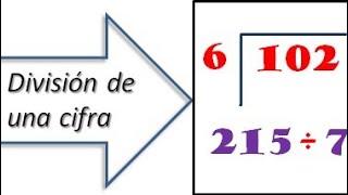 División de una cifra - Matemáticas