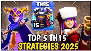 Top 5 BEST TH15 Attack Strategies With Army Links in 2025 | Th15 Attack Strategy | Clash of Clans