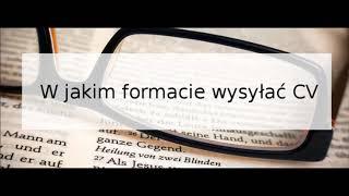 W jakim formacie wysyłać CV? Dlaczego PDF jest lepszym wyborem niż .DOC! Podcast