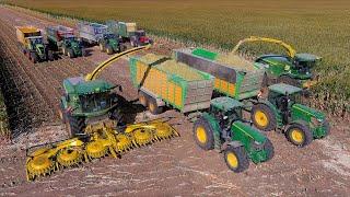 Mais 2024 : 2X John Deere 9500i & 8600i | V.D Tillaart Agrar | 6x John Deere 6R | Maisernte | Silage