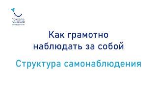 Как грамотно наблюдать за собой. Структура самонаблюдения.
