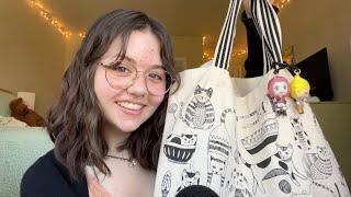 ASMR | what’s in my bag (fabric sounds, tingly whispering)