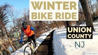 Winter Bike Ride on the East Coast Greenway through Union County NJ Parks 