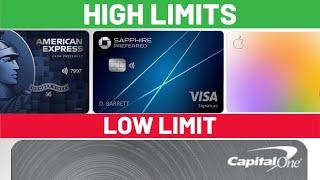 Which Credit Card Companies Have The HIGHEST Credit Limits 2024