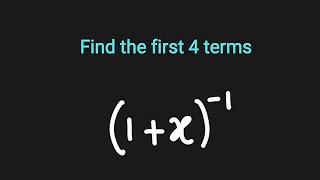 Binomial Expansion with Negative exponent