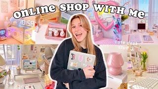 online shop with me for a desk makeover *aesthetic room decor*