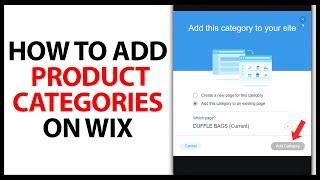 How to Add Product Categories on Wix in 2024