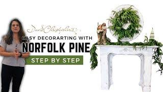 Decorating a Mantle and Mirror with Norfolk Pine Garland and a Wreath by David Christopher's (2024)