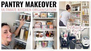 PANTRY ORGANIZATION MAKEOVER - ULTIMATE KITCHEN STORAGE IDEAS  || THE SUNDAY STYLIST