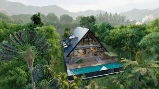 Iconic Design #19 A frame house design, Tropical House Design, Beautiful House Design, Forest House